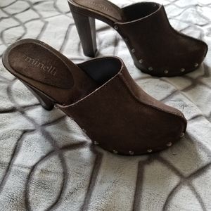 Minelli mules suede, near perfect.